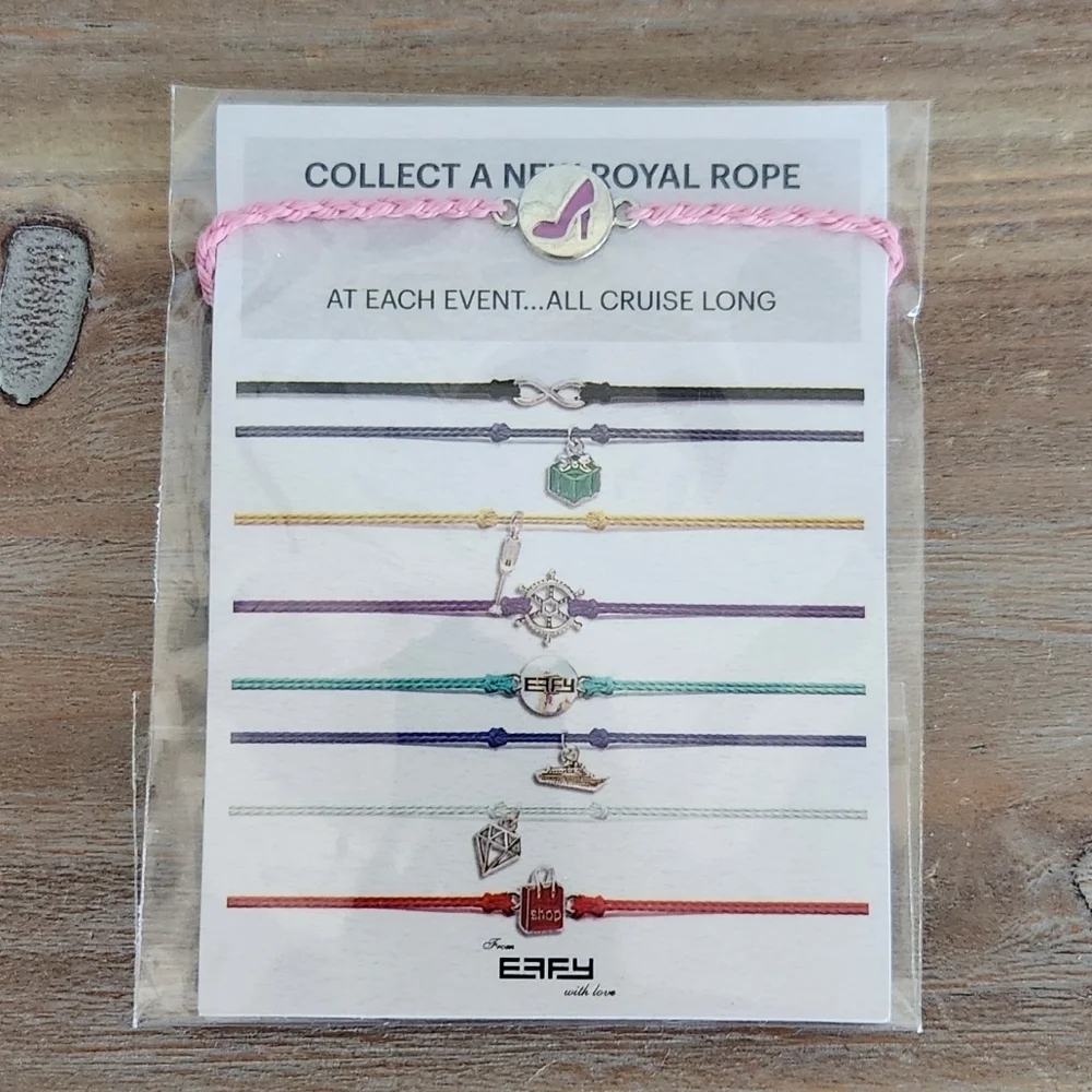 👠Effy Royal Rope Bracelet with High Heel Shoe Charm – Royal Caribbean Exclusive